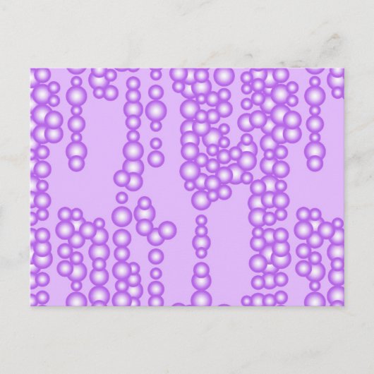 Carte Postale Flux de bulles, nuances de lavande (Devant)