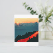 Carte Postale Flux de lave de l'île de la Réunion Volcano 1975 (Debout devant)