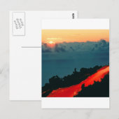 Carte Postale Flux de lave de l'île de la Réunion Volcano 1975 (Devant / Derrière)