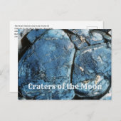Carte Postale Flux de lave Dragon Bleu, Cratères de la Lune (Devant / Derrière)