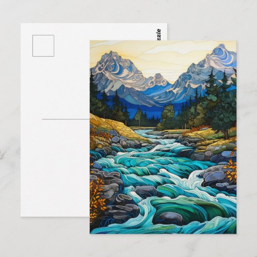 Carte Postale Flux de montagne (Devant / Derrière)