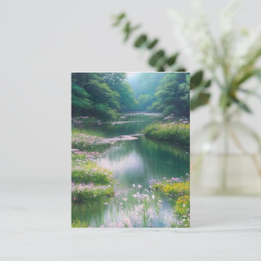 Carte Postale Flux de Serenity, rivière Lazy dans la forêt (Debout devant)