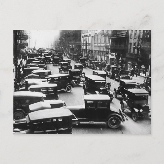 Carte Postale Flux de trafic de Détroit vintage (Devant)