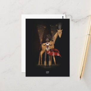 Carte Postale FLUX DE VENT GIRAFFE par Alexandra Dikaia