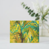 Carte Postale Flux et herbe en peinture printanière (Debout devant)