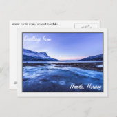 Carte Postale Flux gelé sur les rivages Narvik (Devant / Derrière)