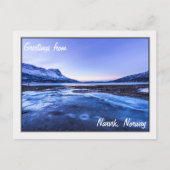 Carte Postale Flux gelé sur les rivages Narvik (Devant)