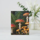 Carte Postale Fly Agaric Mushrooms Forest Botanical (Debout devant)
