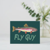 Carte Postale Fly de truite arc-en-ciel (Debout devant)