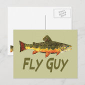 Carte Postale Fly Fisherman (Devant / Derrière)