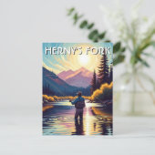 Carte Postale Fly Fishing in Henry's Fork Idaho Postcard (Debout devant)