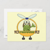 Carte Postale Fly Froggie Hélicoptère de vol Tshirts et cadeaux (Devant / Derrière)