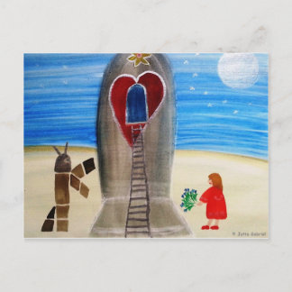 Carte Postale ...Fly Me to The Moon...art by Jutta Gabriel...
