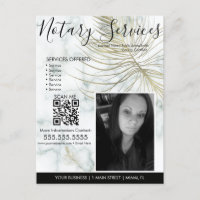 Flyer de services de notaire en marbre pour entrep