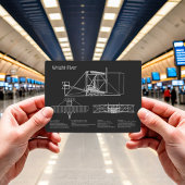 Carte Postale Flyer Wright - Plan de dessin du plan d'avion