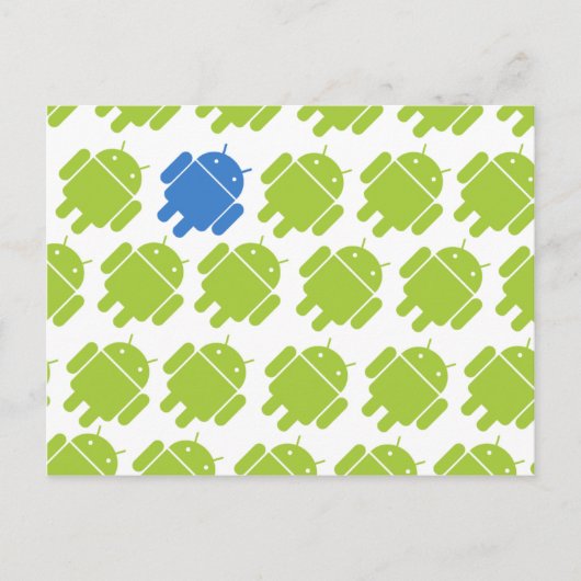 Carte Postale Flying Android Blue (Devant)