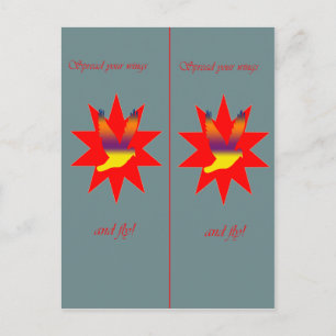 Carte Postale Flying Bird signet