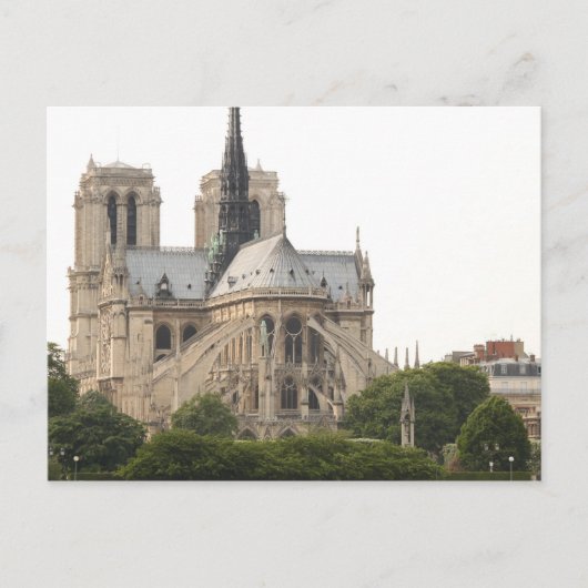 Carte Postale Flying Buttress Spires Towers Notre Dame De Paris (Devant)
