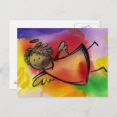 Carte Postale Flying colorful (Devant / Derrière)