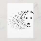 Carte Postale Flying Crows ou Face Optique Illusion (Devant)