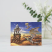 Carte Postale Flying Dragon Imaginaire Paysage Sky (Debout devant)