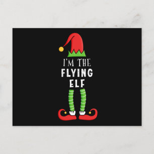 Carte Postale Flying Elf Christmas Correspondant cadeau de famil