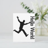 Carte Postale Flying Figure Black/White Grphic Art (Debout devant)
