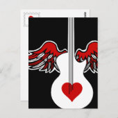 Carte postale Flying Heart Guitar (Devant / Derrière)