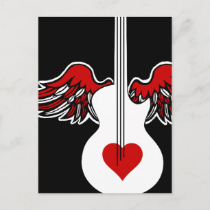 Carte postale Flying Heart Guitar