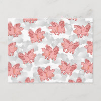 Carte postale Flying Pigs