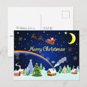 Carte Postale Flying Santa Claus with Crescent Moon (Devant / Derrière)