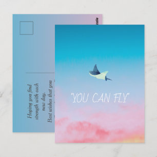 Carte Postale Flying Stingray and Encouragement Obtenez du bien