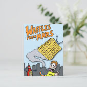 Carte Postale Flying Waffles from Mars ! (Debout devant)
