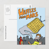 Carte Postale Flying Waffles from Mars ! (Devant / Derrière)