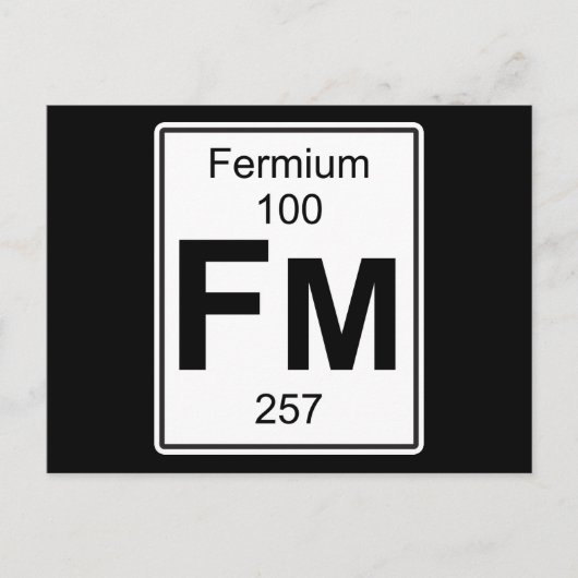 Carte Postale Fm - Fermium (Devant)