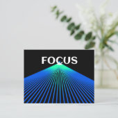 Carte postale FOCUS avec lasers verts et bleus (Debout devant)