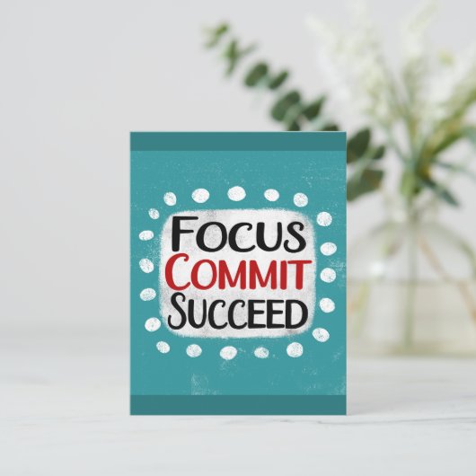 Carte postale Focus Commit Réussi (Debout devant)