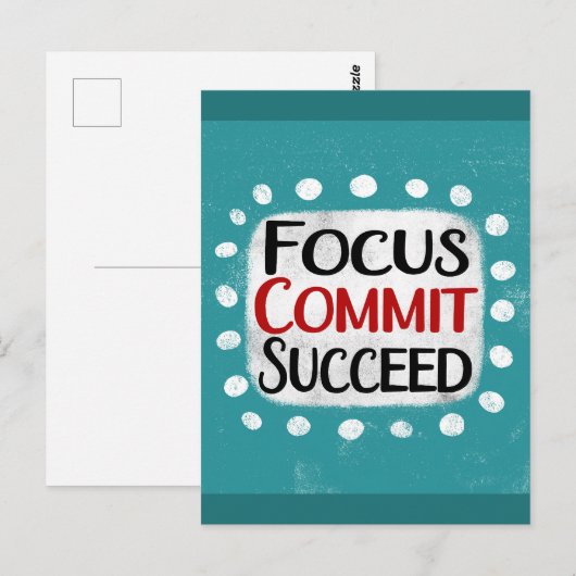 Carte postale Focus Commit Réussi (Devant / Derrière)