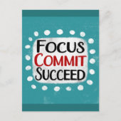 Carte postale Focus Commit Réussi (Devant)