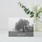 Carte Postale Foggy Automne Niveaux de gris (Debout devant)