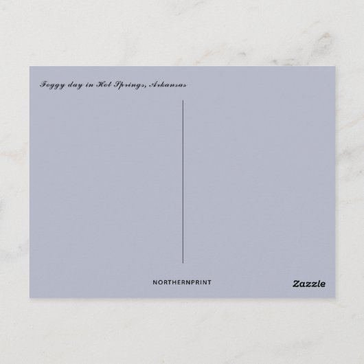 Carte Postale Foggy Day in Hot Springs Arkansas (Dos)