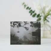 Carte Postale Foggy Jardin d'automne avec Spider do-it-yourself  (Debout devant)
