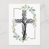Carte Postale Foi chrétienne | Croix avec branches (Devant)