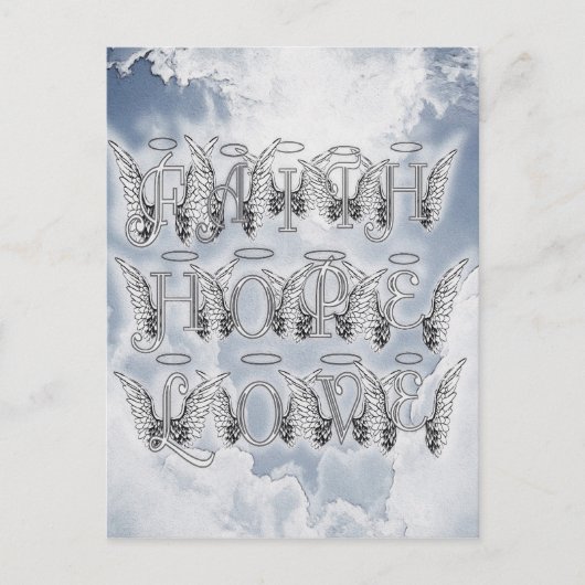 Carte Postale Foi, Espoir et Amour (Devant)