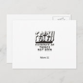 Carte Postale Foi Preuve de choses invisibles (Devant / Derrière)