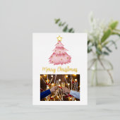 Carte postale Foil de Noël, carte postale Foil (Debout devant)