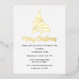 Carte postale Foil Holiday, Joyeuses fêtes, Noël