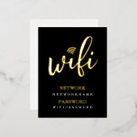 Carte Postale Foil Personnalisée Réseau De Mot De<br><div class="desc">Wifi Mot de passe et réseau Cartes postales personnalisées avec détail réel - idéal pour les hôtels,  les maisons d'hôtes,  les entreprises et plus - carte d'information wi-fi personnalisée design de Ricaso</div>