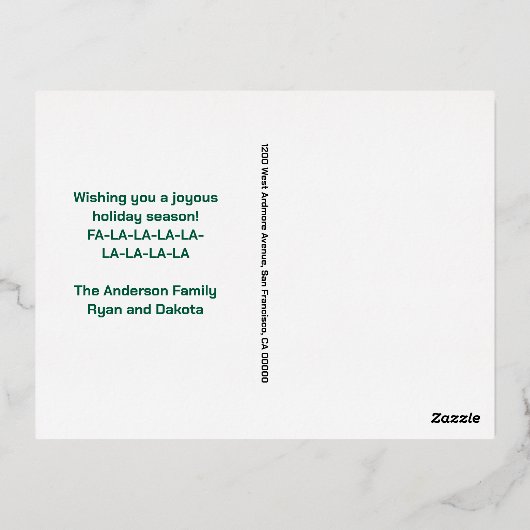 Carte postale Foil Pink (Verso)