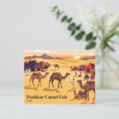Carte Postale Foire aux chameaux de Pushkar Inde (Debout devant)